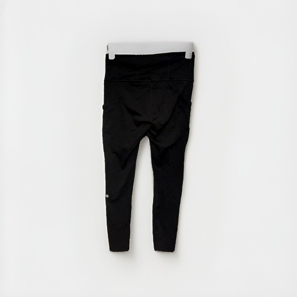 Lululemon Fast & Free 7/8 Tight II 25” Black Nulux Leggings Womens 6 Pockets